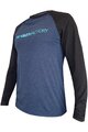 HAVEN Cycling summer long sleeve jersey - FACTORY TRAIL - blue/black