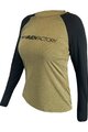 HAVEN Cycling summer long sleeve jersey - FACTORY TRAIL W - brown/black