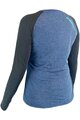HAVEN Cycling summer long sleeve jersey - FACTORY TRAIL - black/blue