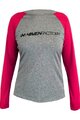HAVEN Cycling summer long sleeve jersey - FACTORY TRAIL W - grey/pink