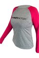 HAVEN Cycling summer long sleeve jersey - FACTORY TRAIL W - grey/pink