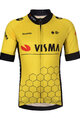 BONAVELO Cycling short sleeve jersey - VISMA 2025 KIDS - yellow/black