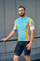 BONAVELO Cycling short sleeve jersey - ASTANA - yellow/turquoise