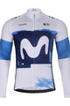 BONAVELO Cycling winter long sleeve jersey - MOVISTAR 2025 WINTER  - white/blue