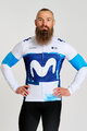 BONAVELO Cycling winter long sleeve jersey - MOVISTAR 2025 WINTER  - white/blue