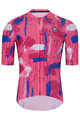 HOLOKOLO Cycling short sleeve jersey - STROKES - pink/blue