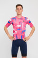 HOLOKOLO Cycling short sleeve jersey - STROKES - pink/blue