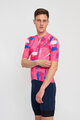 HOLOKOLO Cycling short sleeve jersey - STROKES - pink/blue