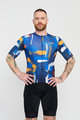 HOLOKOLO Cycling short sleeve jersey - STROKES - orange/blue