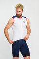 HOLOKOLO Cycling sleeveless jersey - SIMPLE - white/blue