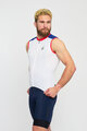 HOLOKOLO Cycling sleeveless jersey - SIMPLE - white/blue