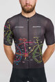 HOLOKOLO Cycling short sleeve jersey - MAAPPI DARK - black/multicolour