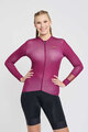 RIVANELLE BY HOLOKOLO Cycling summer long sleeve jersey - VICTORIOUS GOLD ELITE LADY - bordeaux