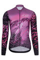 RIVANELLE BY HOLOKOLO Cycling winter long sleeve jersey - ROSESCAPE WINTER - purple/black