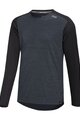 IXS Cycling summer long sleeve jersey - FLOW X - black/grey