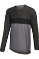 IXS Cycling summer long sleeve jersey - FLOW XTG LS - grey/black
