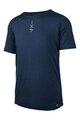 IXS Cycling short sleeve jersey - FLOW MERINO - blue