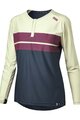 IXS Cycling summer long sleeve jersey - FLOW LITE 1.0 W - yellow/bordeaux/blue