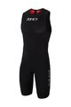 ZONE3 Cycling skinsuit - STEAMLINE - black/red