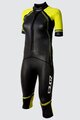 ZONE3 Cycling skinsuit - VERSA - black/yellow
