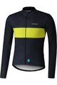 SHIMANO Cycling summer long sleeve jersey - VERTEX TEAM LONG - blue/yellow
