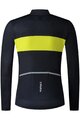 SHIMANO Cycling summer long sleeve jersey - VERTEX TEAM LONG - blue/yellow