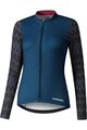SHIMANO Cycling winter long sleeve jersey - KAEDE PRINTED LONG - blue