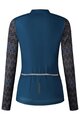 SHIMANO Cycling winter long sleeve jersey - KAEDE PRINTED LONG - blue