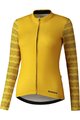 SHIMANO Cycling winter long sleeve jersey - KAEDE PRINTED LONG - yellow