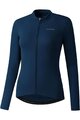 SHIMANO Cycling winter long sleeve jersey - KAEDE THERMAL LONG - blue