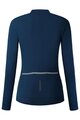 SHIMANO Cycling winter long sleeve jersey - KAEDE THERMAL LONG - blue