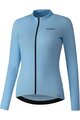 SHIMANO Cycling winter long sleeve jersey - ELEMENT LONG - light blue