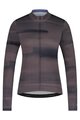 SHIMANO Cycling winter long sleeve jersey - KAEDE PRINTED LONG - purple/grey