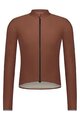 SHIMANO Cycling summer long sleeve jersey - EVOLVE MERINO LONG - brown
