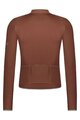 SHIMANO Cycling summer long sleeve jersey - EVOLVE MERINO LONG - brown