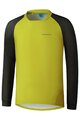 SHIMANO Cycling summer long sleeve jersey - MYOKO LONG WARM - yellow/black