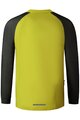 SHIMANO Cycling summer long sleeve jersey - MYOKO LONG WARM - yellow/black