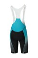 SHIMANO Cycling bib shorts - TEAM - black/turquoise