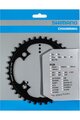 SHIMANO chainring - STEPS SM-CRE80 38 - black
