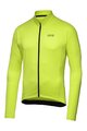 GORE Cycling winter long sleeve jersey - C3 THERMO - yellow