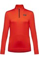 GORE Cycling long sleeve t-shirt - EVERYDAY THERMO 1/4-ZIP WMN - orange