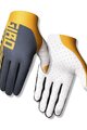 GIRO Cycling long-finger gloves - TRIXTER - grey/gold
