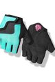 GIRO Cycling fingerless gloves - BRAVO JR - turquoise/black