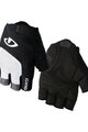 GIRO Cycling fingerless gloves - BRAVO - white/black