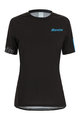 SANTINI Cycling short sleeve jersey - SASSO LADY - black