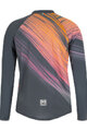 SANTINI Cycling winter long sleeve jersey - SASSO - orange/grey