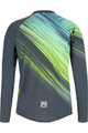 SANTINI Cycling winter long sleeve jersey - SASSO - green/grey