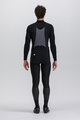 SANTINI Cycling long bib trousers - ADAPT WOOL - black