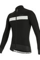 SANTINI Cycling winter long sleeve jersey - ADAPT WOOL - white/black