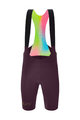 SANTINI Cycling bib shorts - UNICO - bordeaux